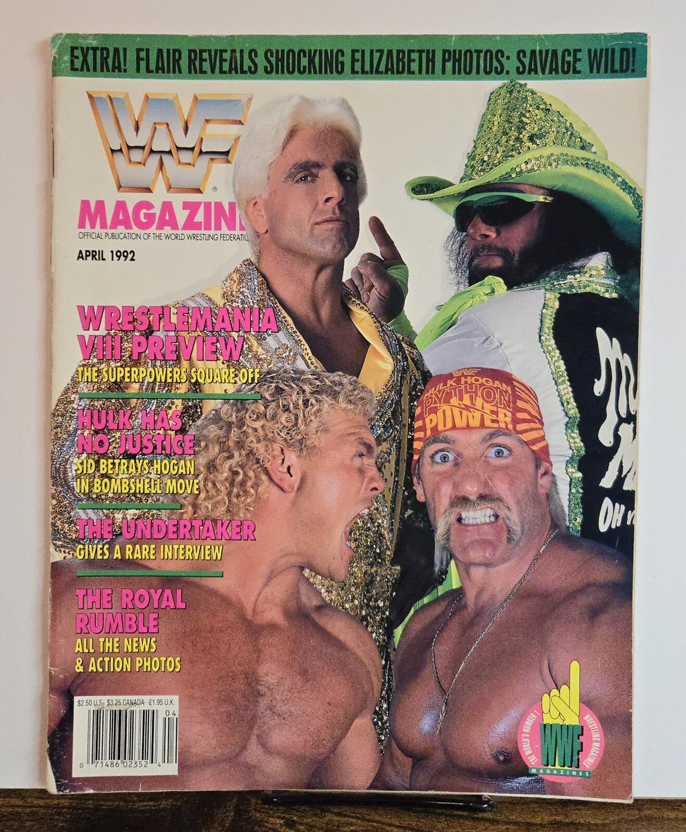 WWE WWF April 1992 Magazine Ric Flair Macho Man Randy Savage Hulk