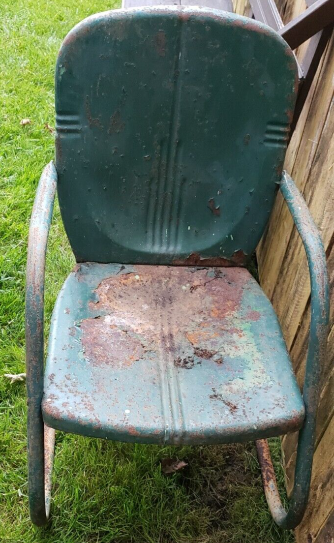 Vintage Arvin Metal Furniture Lawn Patio Outdoor Rocker Chair Empire