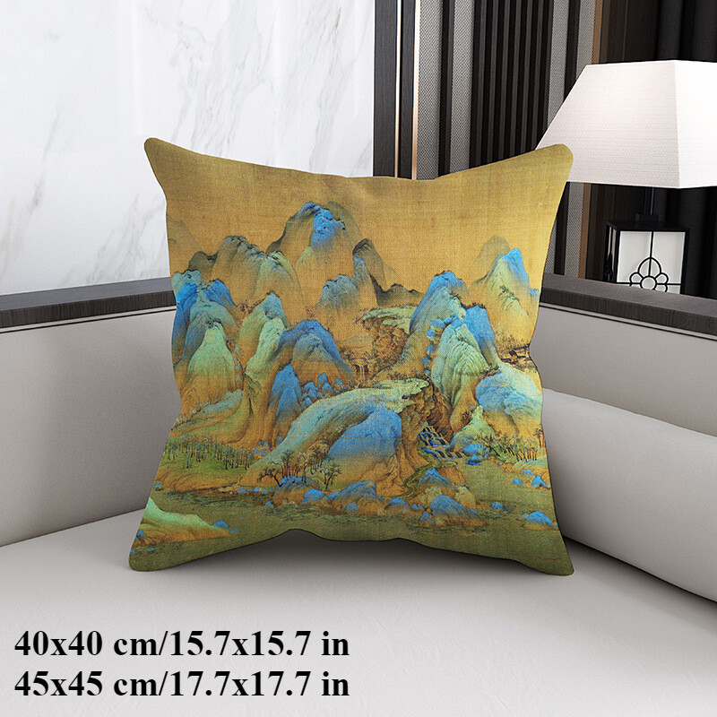 Chinese Style Throw Pillow Covers Cushion Cases Sofa Bed