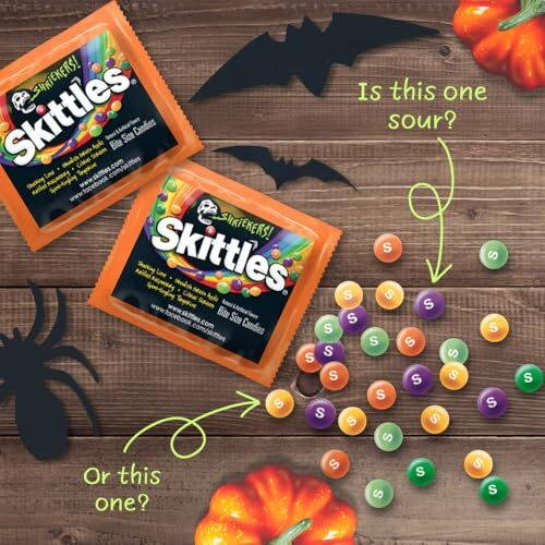SKITTLES Shriekers Fun Size Chewy Halloween Candy, 10.72oz 10.72 Oz