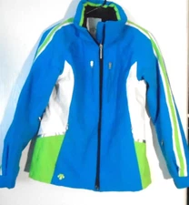 Vtg DESCENTE Bodies Heat Navi Blue Ski Jacket Sz Medium Women's 1980's