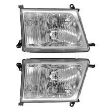 Pair For 98-05 Toyota Land Cruiser 100 Headlights Halogen Head lamp Set LH + RH
