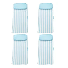 Magic Time International Sun Bed Water Lounger Pool Float w/ Pillow (4 Pack)