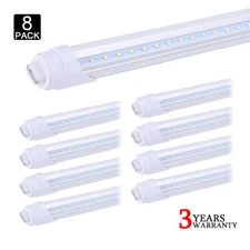 8 Pack T8 8FT Led Bulbs R17D HO 8Foot Led Tube Light 45W 8' Led Shop Light 6000K
