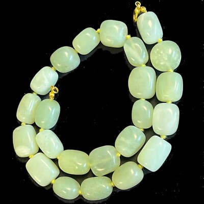 A6-04 - JADE NUGGETS STRANG / KETTE POLIERT