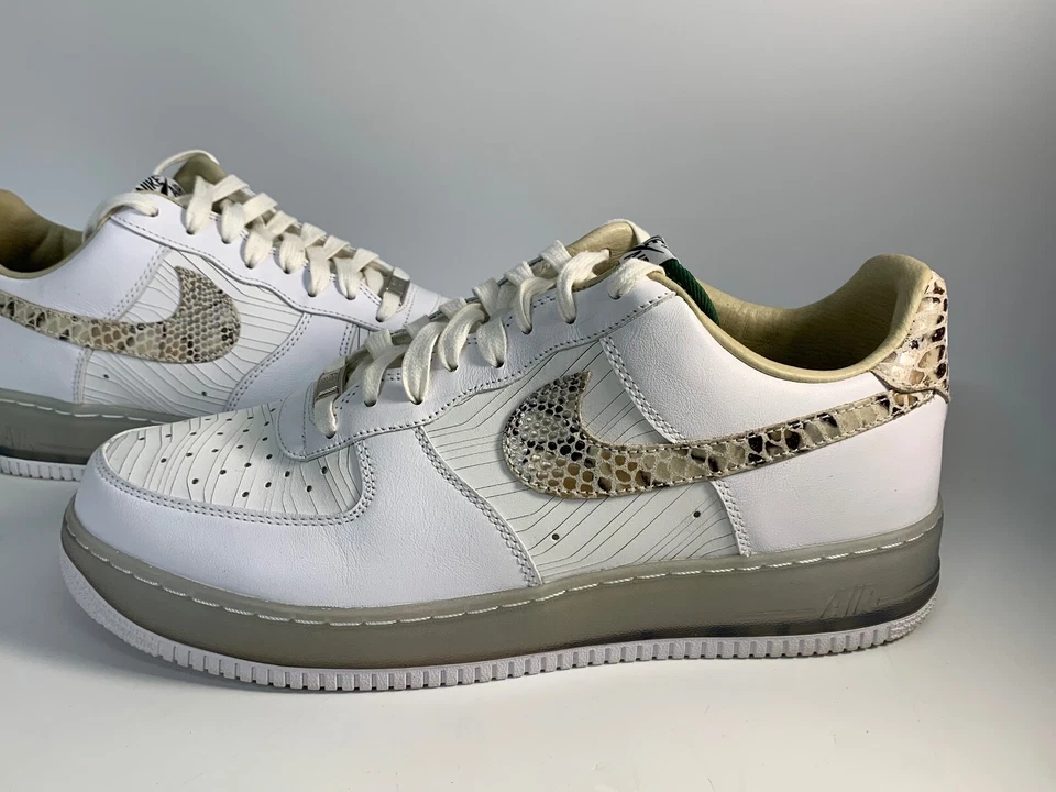 Nike Air Force 1 低帮高级 CMFT QS 白色巴西 2013 蛇皮 ~ 尺寸 US 12 — 第 2/4 张图片