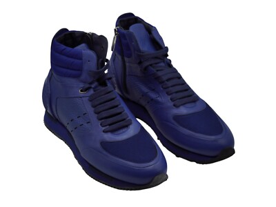 NWT STEFANO RICCI Leather Sneakers EAGLE Shoes LOGO Eu 42 Uk 8 Us 9 SR2196