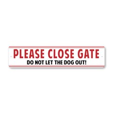 Please Close Gate Metal Sign