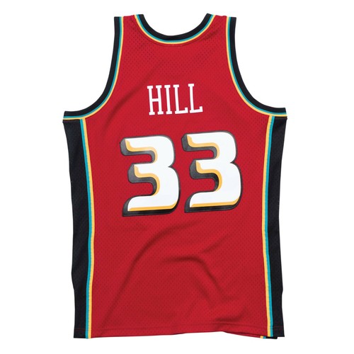 Grant Hill Detroit Pistons Mitchell & Ness NBA Authentic Jersey 1999-2000 Red - Picture 2 of 5