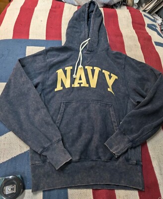 Champion US Navy Reverse Weave Hoodie Naval Academy Military Acid