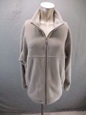 Columbia Size L Mens Beige Full Zip Stand Collar Zip Pocket Athletic Jacket 745