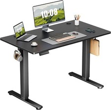 40" Black Modern Height Adjustable Electric Standing Desk Home Office Table