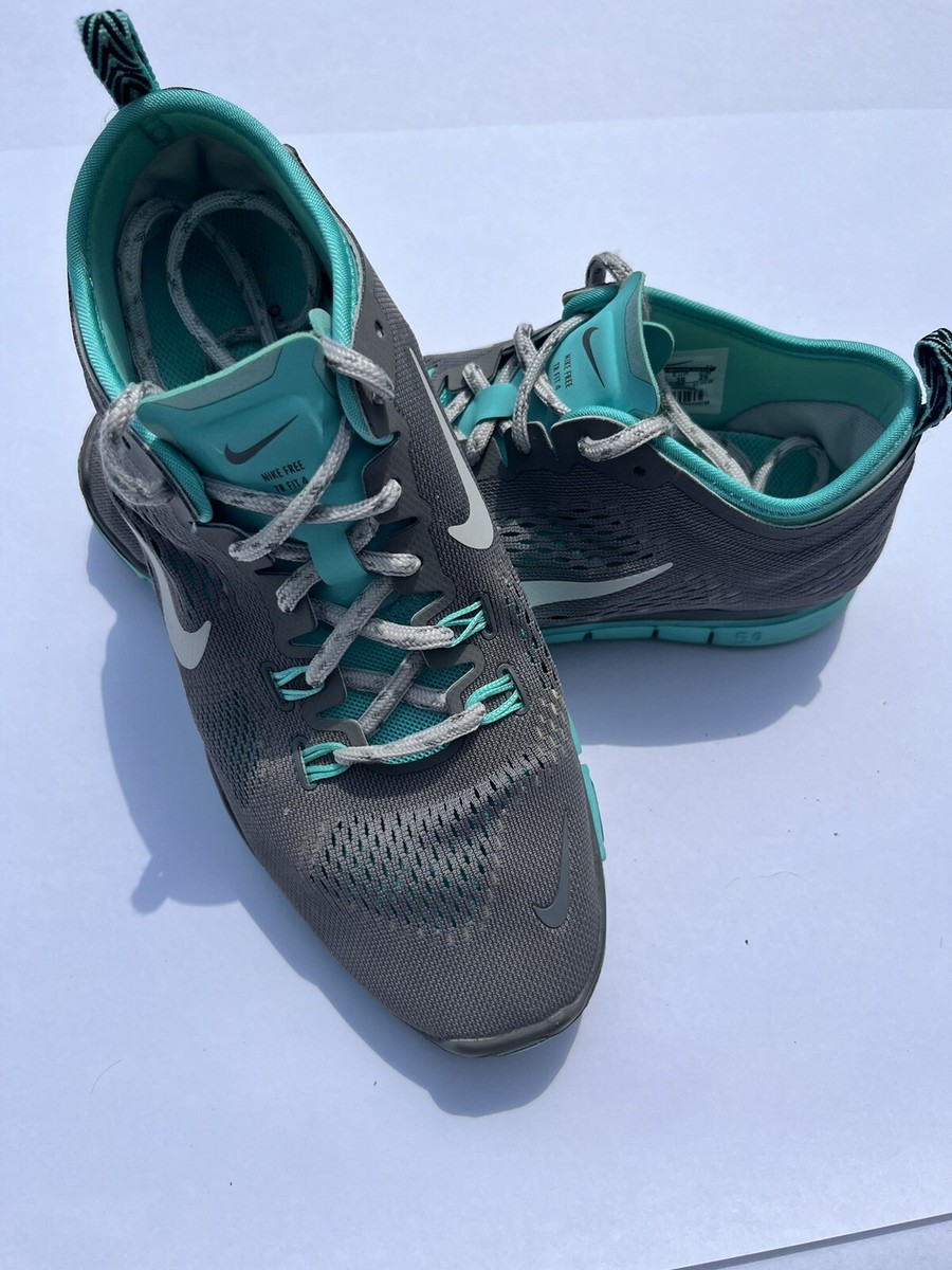 Nike Women's Free TR Fit Cross Trainer Light Ash/Turquoise SIZE