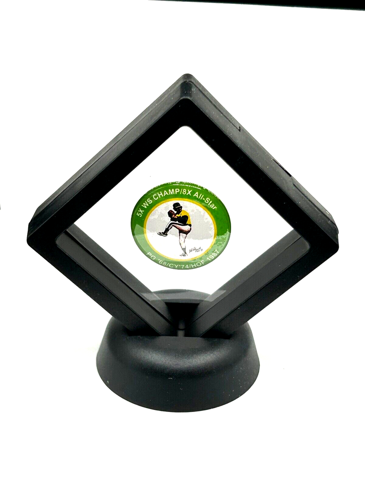 Oakland Athletics Jim Hunter floating pinback-Classic Collectable-aka CATFISH