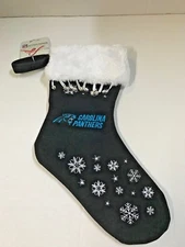 Carolina Panthers NFL Boelter Brands Snowflake Emb. Stocking with Bells