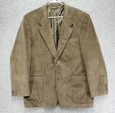Vintage Scandia Woods Corduroy Blazer Mens 42 Olive Green Cotton Academia EUC