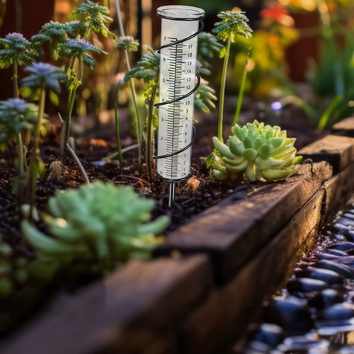 Rain Gauge Test Tube Water Measure Decorative Gauges for Yard Baby - Picture 9 of 12