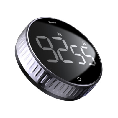 Baseus Heyo Digitaler Dreh-Timer Schwarz - Präzisions-Zeitmesser