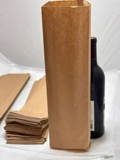 Quart Size Brown Paper Bags for Bread Liquor Wine Bottles Gifts Kraft - 150 PACK