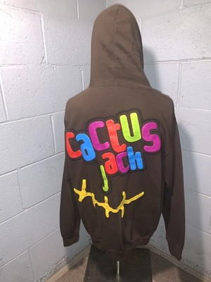Cactus Jack Travis Scott  McDonalds Brown Smile Hoodie Small Puffy Letters Large