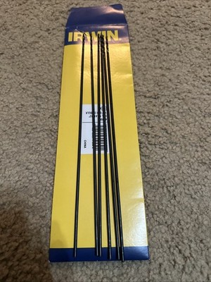 Irwin EXTRA LONG Extended LENGTH 1/8'' x 12'' Black Oxide Drill Bit (6 Pack) Bulk