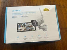 Zmodo Outdoor Wireless Security Camera System 2 Pack 1080p Full HD Smart Home