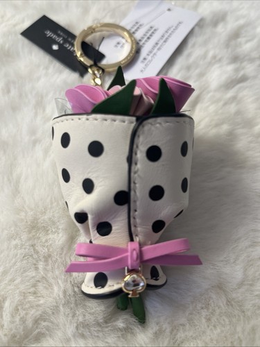 Neu Kate Spade 3D Blumenstrauß Schlüsselanhänger Schlüsselanhängsel Taschenanhänger Multi - Bild 2 von 7