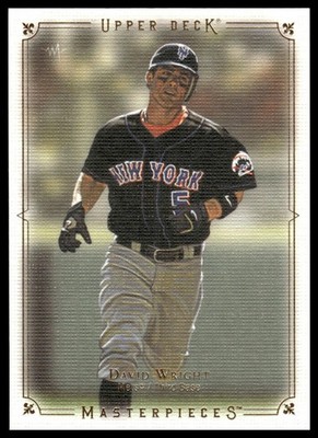 2008 Upper Deck Masterpieces #54 David Wright Framed Black New York Mets NM+