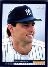 1994 Score Mark Hutton #608 RC Rookie New York Yankees Baseball MLB Rookie Card. rookie card picture
