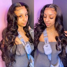 Women Lace Front Wig Transparent HD Human Hair With Baby Pre Plucked Hairline