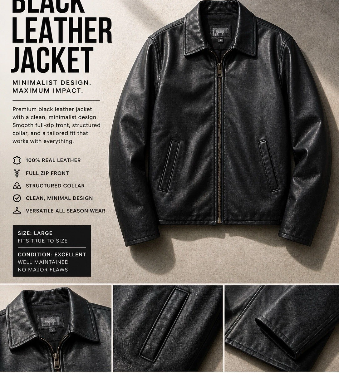 Zara Leather Outer Shell Jackets for Men for Sale | Shop New Zara Leather Outer Shell Jackets for Men for Sale | Shop New