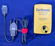 DeLorme Earthmate Hyperformance GPS Receiver w/Cable Bundle - Untested - Vintage
