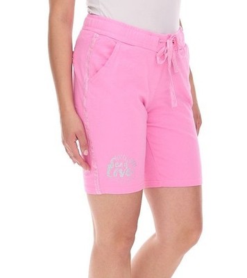 SOCCX Shorts Damen Bermuda  kurze Hose Sweatshorts Baumwolle rosa