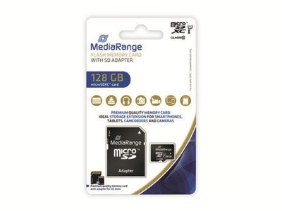MEDIARANGE MicroSD-Card Class 10, 128 GB