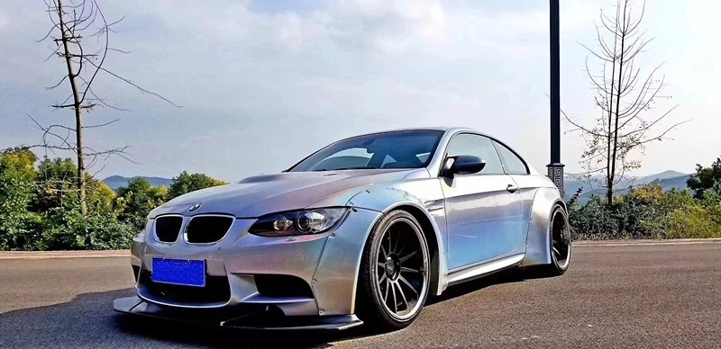 Kit de carrocería ancha estilo LB labio delantero guardabarros ensanchamiento alerón para BMW M3 E90 Foto 3 de 4