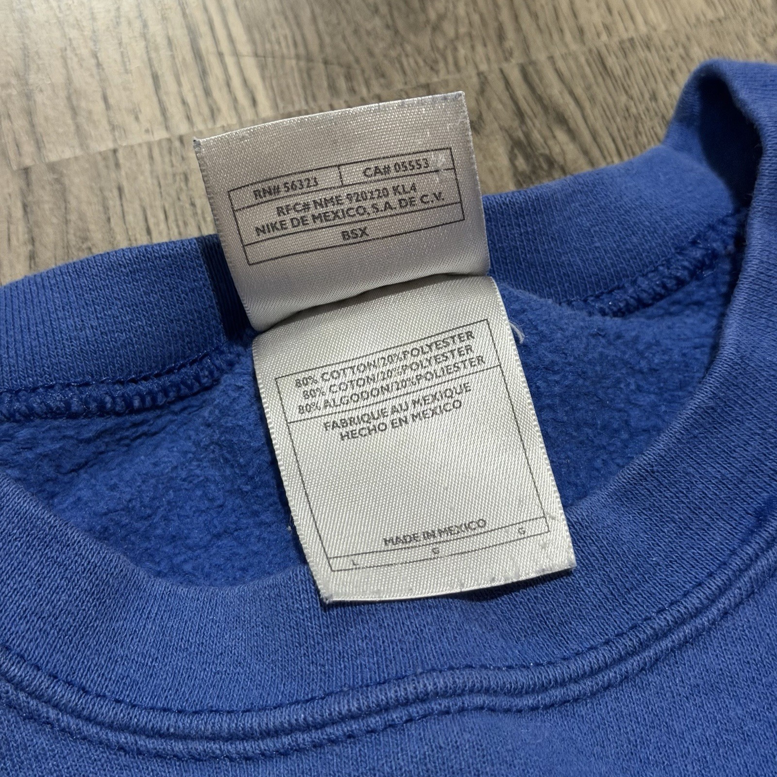 Vintage Y2K Nike Solo Swoosh Royal Blue Crewneck Sweatshirt Men’s Size Large thumbnail 4