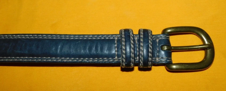 CINTURÓN HOMBRE GAP GRIS AZULADO CUERO GENUINO TALLA 30/75cm.. Foto 2 de 4