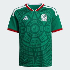 ADIDAS MEXICO 2026 BIG KIDS HOME JERSEY GREEN COLOR KA6062