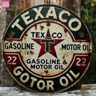 Texaco Gasoline Motor Oil Metal Sign Vintage Rustic Garage Man Cave Decor Plaque