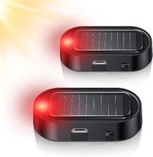 Solar Power Simulated Dummy Alarm, Security Anti-Theft LE Color: 2PC Red Light