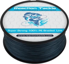 Reaction Tackle Braided Fishing Line - Pro 25 LB (150 yards), Low Vis Gray 