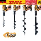 Erdbohrer Pfahlbohrer Erdlochbohrer Gartenbohrer für Bohrmaschine Akkuschrauber