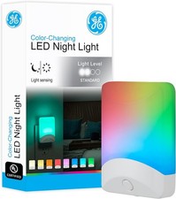 GE Color Changing LED Night Light for Kids, Dusk to Dawn Sensor, Home Decor Apar