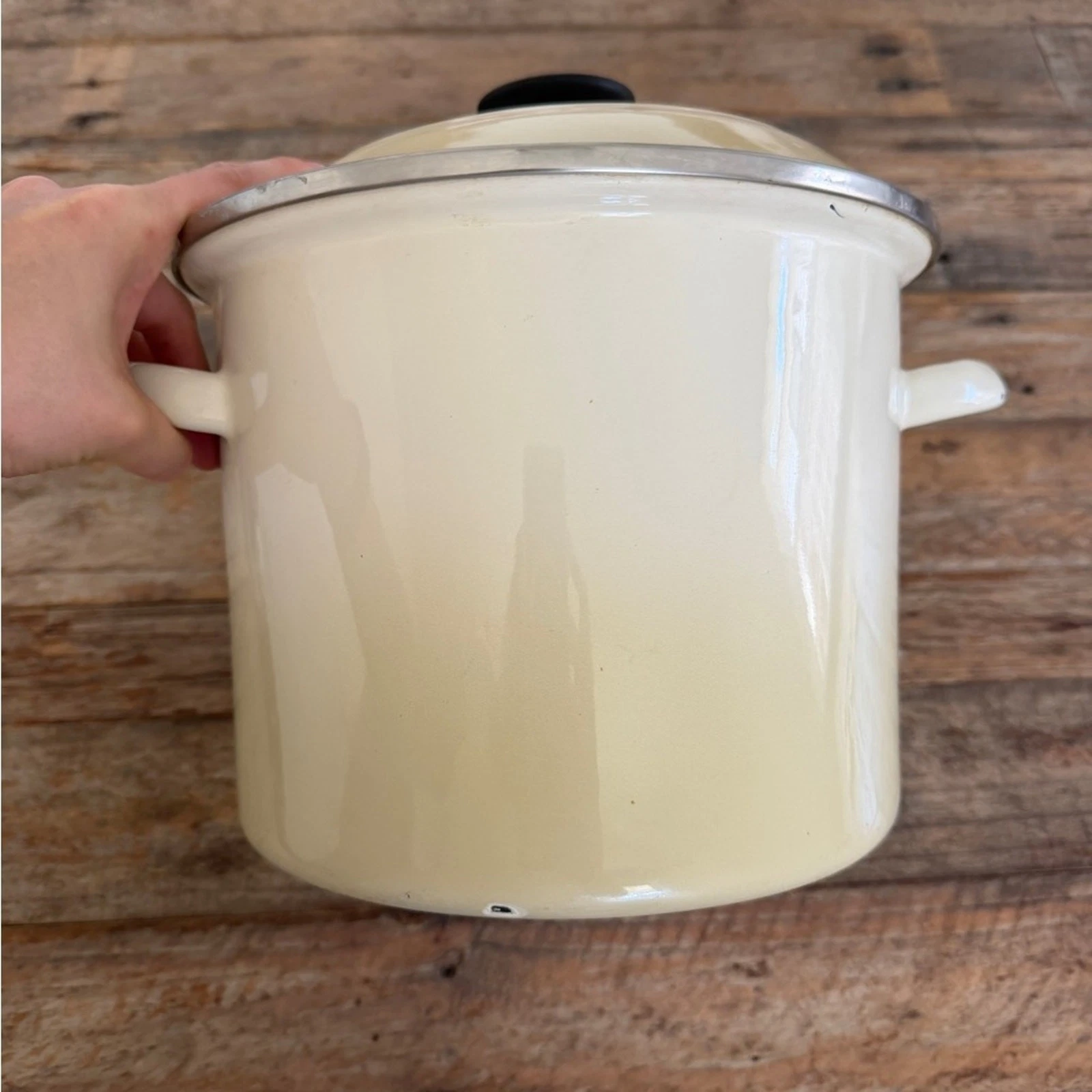 Le Creuset Cream Enamel Stockpot