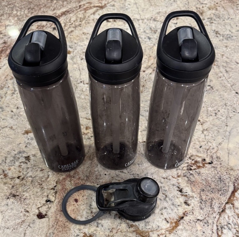 3 Camelback BPA Free Water Bottles Gray 750ml