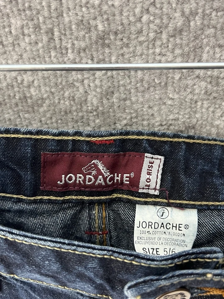Jordache Low Rise Bootcut Jeans Womens Juniors Size 5/6 Blue Button Fly New - Image 3 of 4