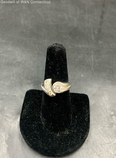 14K White Gold Ring with Diamonds 9.19g