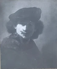 Self-Portrait, Rembrandt Harmenszoon van Rijn, Magic Lantern Glass Slide