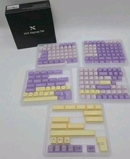 XVX Purple Yellow Keycaps Double Shot PBT Keycap 216 Set Cherry Profile New