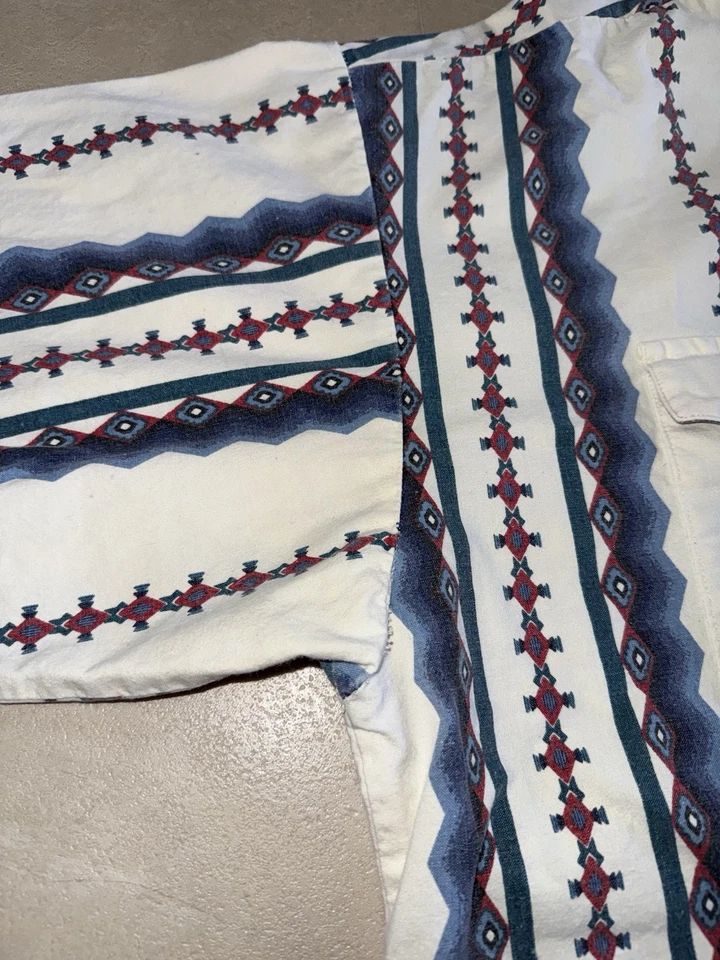 Vintage Panhandle Slim Western Wear Shirt Men's Size XL Pearl Snap Aztec - Image 3 of 4